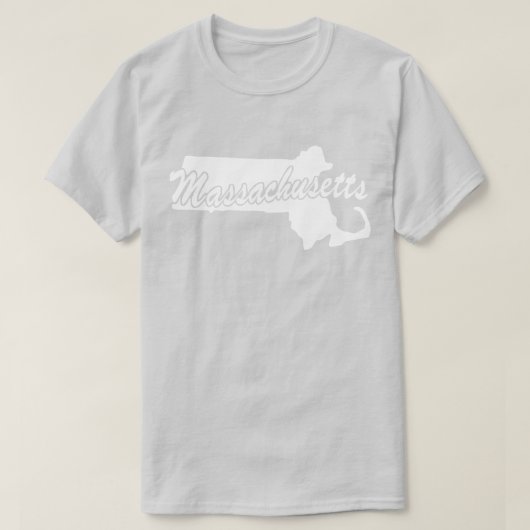 マサチューセッツ州の形Tシャツ Tシャツ (デザイン正面)