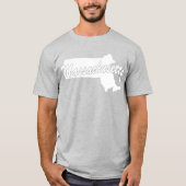 マサチューセッツ州の形Tシャツ Tシャツ (正面)