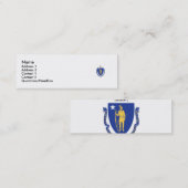 マサチューセッツ州の旗 スキニー名刺 (正面/裏面)