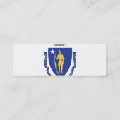 マサチューセッツ州の旗 スキニー名刺 (裏面)