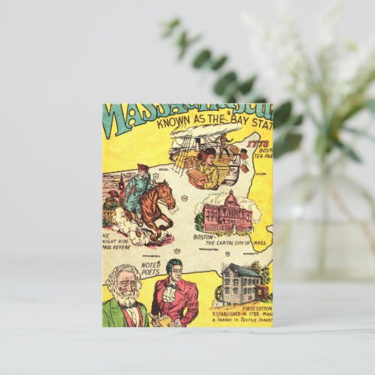 マサチューセッツ州の概要 ポストカード (スタンド正面)
