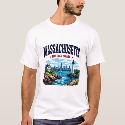 マサチューセッツ州の沿岸遺産 Tシャツ (正面)