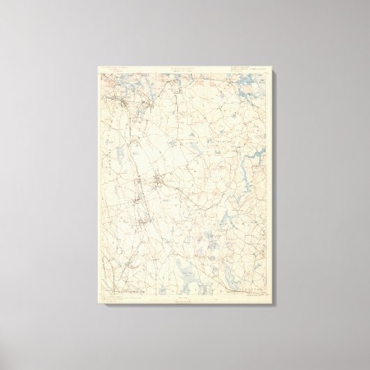 マサチューセッツ州アビントン キャンバスプリント (正面)