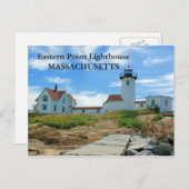 マサチューセッツ州イースタンポイントライトハウス ポストカード (正面/裏面)