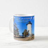 マサチューセッツ州イーストチョップライトハウス コーヒーマグカップ (正面左)