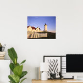 マサチューセッツ州ウッズホールのノブスカ・ライト・ハウス ポスター (ホームオフィス)