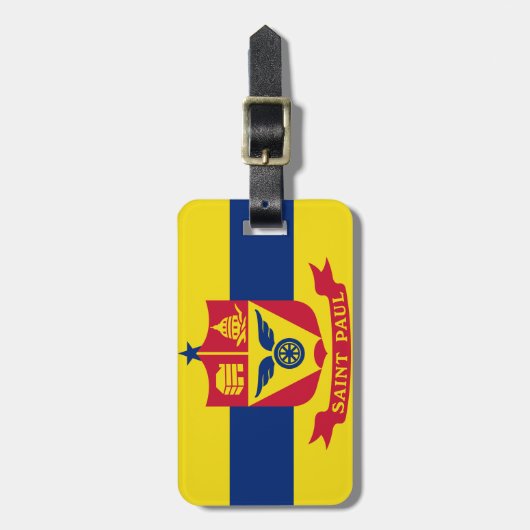 マサチューセッツ州ウースター州旗ラゲージタグ ラゲッジタグ (正面縦)