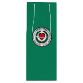 マサチューセッツ州ウースター州旗ワイン抱き枕 ワインギフトバッグ (正面)