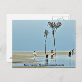 マサチューセッツ州オーリンズのロックハーバー ポストカード (正面/裏面)