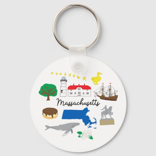 マサチューセッツ州キーチェーン キーホルダー (正面)