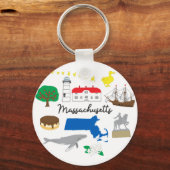 マサチューセッツ州キーチェーン キーホルダー (裏面)