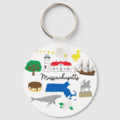 マサチューセッツ州キーチェーン キーホルダー (裏面)