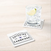 マサチューセッツ州ケンブリッジに入る スクエアペーパーコースター (インサイチュ)