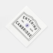 マサチューセッツ州ケンブリッジの都市に入る スタンダードランチョンナプキン (角)