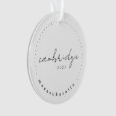 マサチューセッツ州ケンブリッジトラベル統一された州 オーナメント (正面)