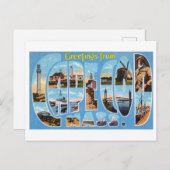 マサチューセッツ州ケープコッドからのヴィンテージの挨拶 ポストカード (正面/裏面)