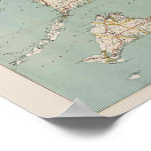 マサチューセッツ州ケープコッドのヴィンテージ地図 ポスター (角)