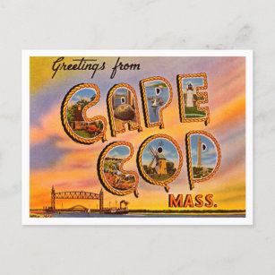 マサチューセッツ州ケープコッドの旅行からの挨拶 ポストカード