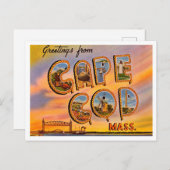 マサチューセッツ州ケープコッド市からの挨拶 ポストカード (正面/裏面)
