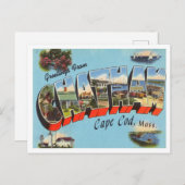マサチューセッツ州ケープコッド、チャタム氏からの挨拶 ポストカード (正面/裏面)