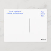 マサチューセッツ州ケープコッド・ナウセット・ライトハウス ポストカード (裏面)