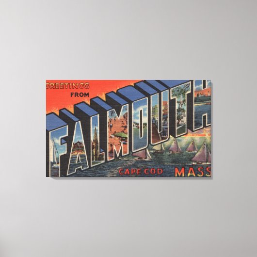 マサチューセッツ州ケープコッド（ファルマス） キャンバスプリント (正面)
