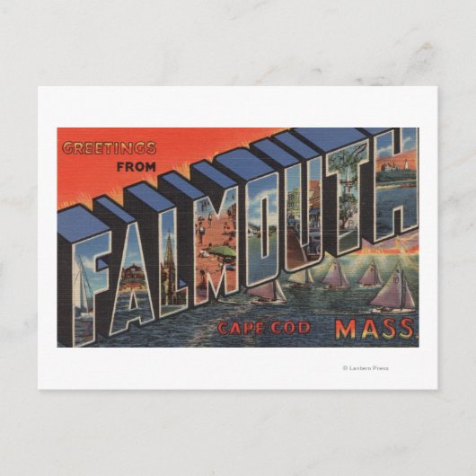 マサチューセッツ州ケープコッド(ファルマス) ポストカード (正面)