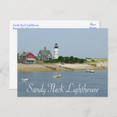 マサチューセッツ州ケープコッド – Sandy Neck Lighthouse ポストカード (正面/裏面)