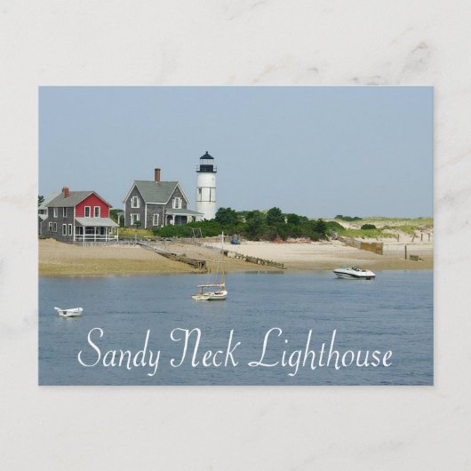 マサチューセッツ州ケープコッド – Sandy Neck Lighthouse ポストカード (正面)