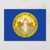 マサチューセッツ州サウスブリッジ州旗 ポストカード (正面)