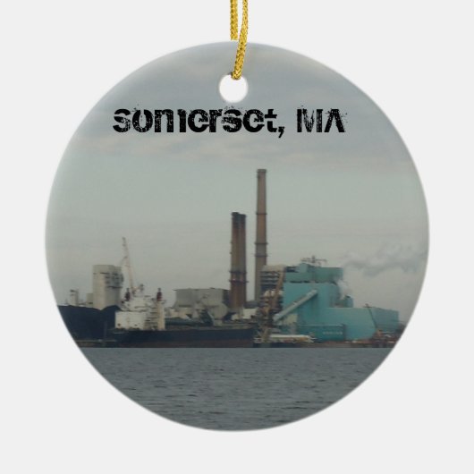 マサチューセッツ州サマセット セラミックオーナメント (正面)