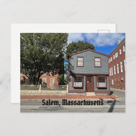 マサチューセッツ州サレムに西インドのグッズ店 ポストカード (正面/裏面)