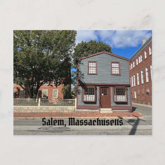 マサチューセッツ州サレムに西インドのグッズ店 ポストカード (正面)