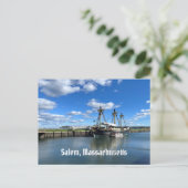 マサチューセッツ州サレムのセーラム船の友情 ポストカード (スタンド正面)