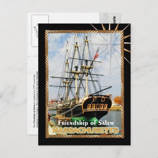 マサチューセッツ州サレム市の友情 ポストカード (正面/裏面)