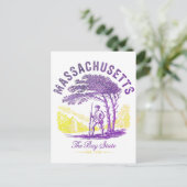 マサチューセッツ州ザベイ州Est.1788植民地 ポストカード (スタンド正面)