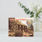 マサチューセッツ州ジョン・アダムス生誕地 ポストカード (スタンド正面)