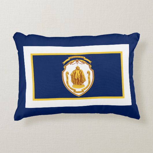 マサチューセッツ州スプリングフィールド州旗 アクセントクッション (正面)