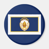 マサチューセッツ州スプリングフィールド州旗 マグネット (正面)