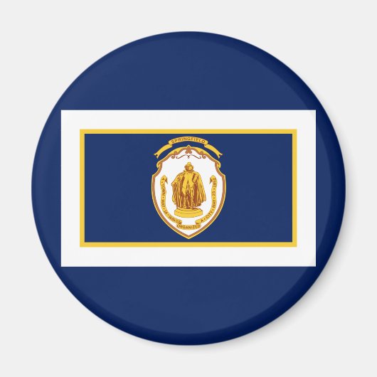 マサチューセッツ州スプリングフィールド州旗 マグネット (正面)