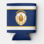 マサチューセッツ州スプリングフィールド州旗 缶クーラー (正面)