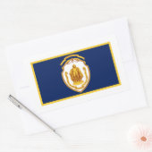 マサチューセッツ州スプリングフィールド州旗 長方形シール (封筒)