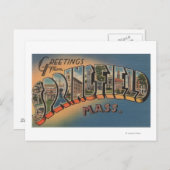 マサチューセッツ州スプリングフィールド – 大きな文字2 ポストカード (正面/裏面)