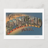 マサチューセッツ州スプリングフィールド – 大きな文字2 ポストカード (正面)