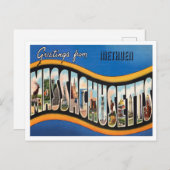 マサチューセッツ州トラベルのMethuenからの挨拶 ポストカード (正面/裏面)