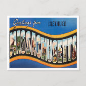 マサチューセッツ州トラベルのMethuenからの挨拶 ポストカード (正面)