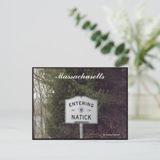 マサチューセッツ州ナティックはがき ポストカード (スタンド正面)
