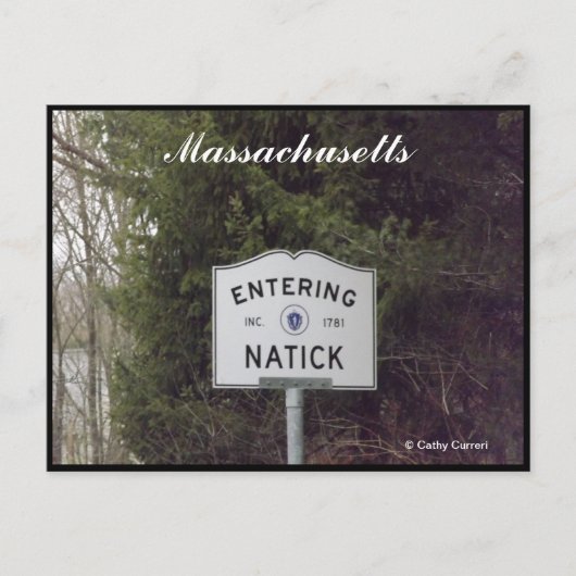 マサチューセッツ州ナティックはがき ポストカード (正面)