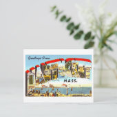マサチューセッツ州ナンタケットからのヴィンテージの挨拶 ポストカード (スタンド正面)