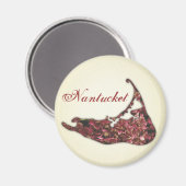 マサチューセッツ州ナンタケット島のあじさい地図 マグネット (正面/裏面)